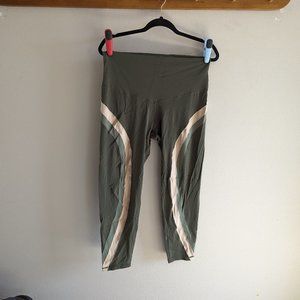 Aerie Army Green Chill Play Move Side Stripe leggings